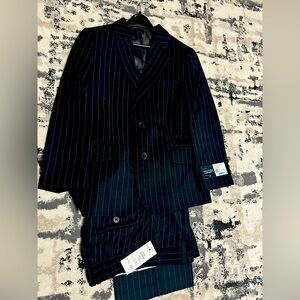 Nautica Men's Dark Pinstripe Suit